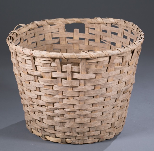 Appraisal: Cotton-Picking Basket White oak slats H x Dia