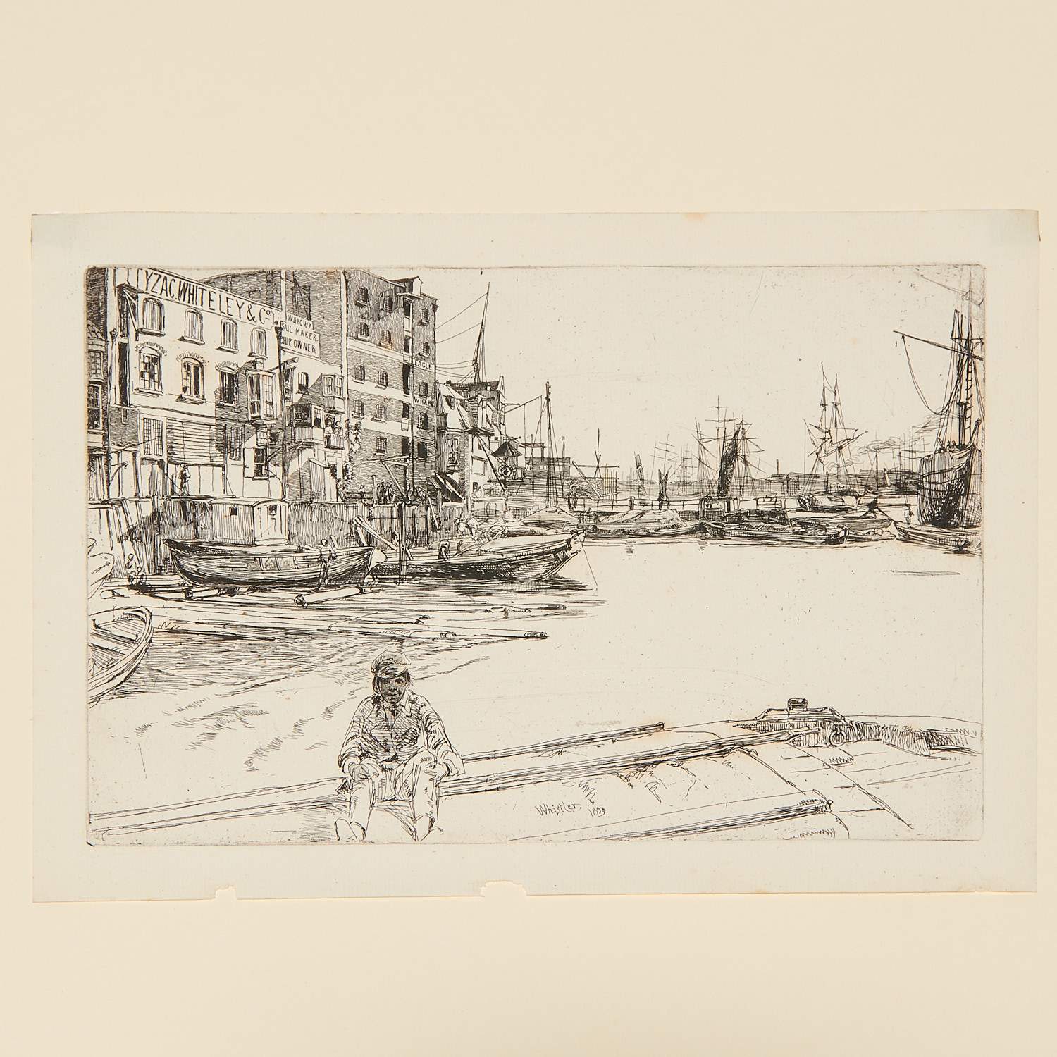 Appraisal: JAMES A M WHISTLER THAMES SET ETCHING James Abbott McNeill