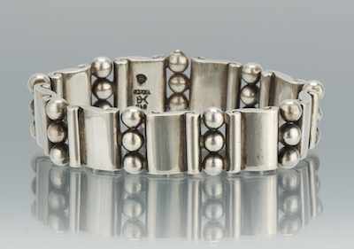 Appraisal: A Hector Aguilar Sterling Silver Bracelet sterling silver bracelet of