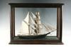 Appraisal: SHIP MODEL IN CUSTOM CASE - Early th c handmade