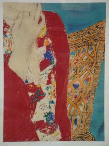 Appraisal: SEGAL George Color Litho Woman in Red Pencil signed and