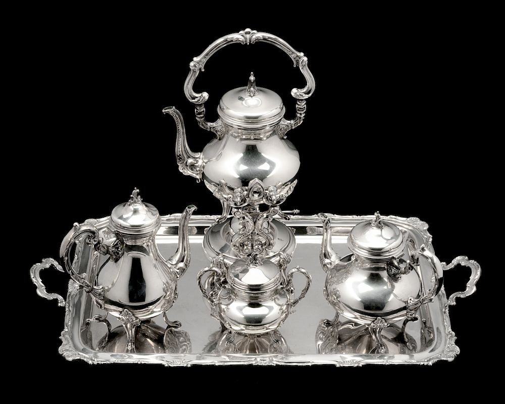 Appraisal: A Peruvian Silver Seven-Piece Tea and Coffee Service A Peruvian