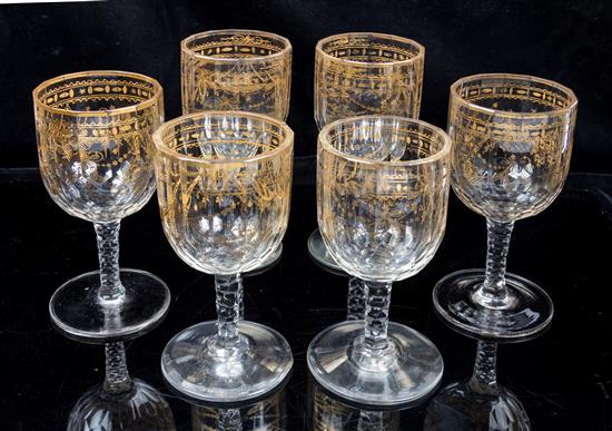 Appraisal: Sale Lot A Set of Six Baccarat Crystal Goblets each