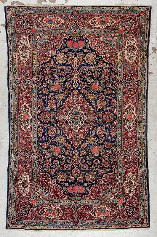 Appraisal: Antique Kashan Rug Persia ' '' x ' '' Antique