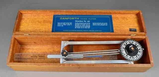 Appraisal: DANFORTH COURSE PLOTTERDanforth course plotter with compass rose directional device