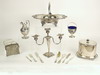 Appraisal: STERLING AND SILVERPLATE LOT - Box lot of sterling and