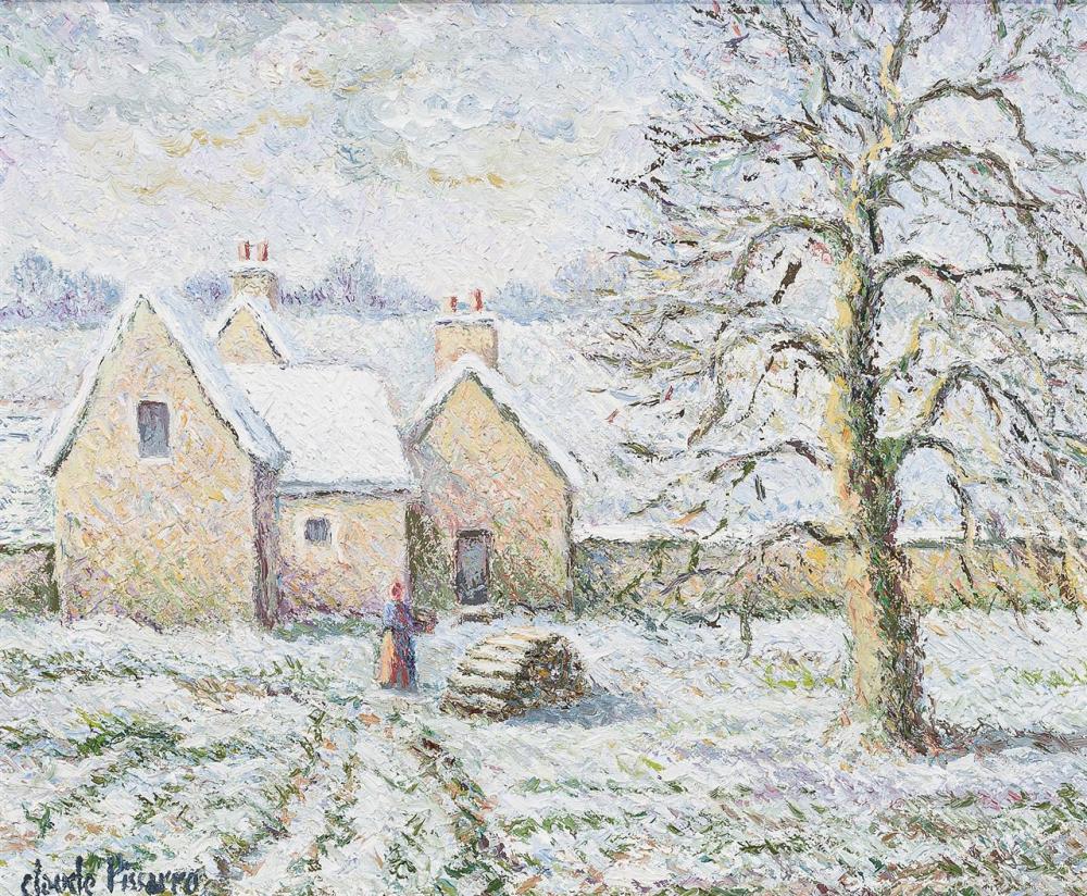 Appraisal: H CLAUDE PISSARRO French b Neige Cossesseville oil on canvas