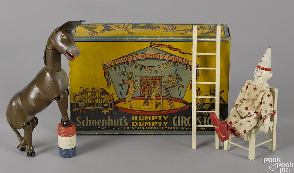 Appraisal: Schoenhut Humpty Dumpty circus set in its original box no