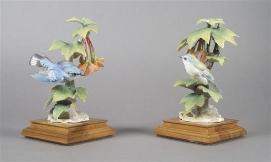 Appraisal: A Pair of Royal Worcester Dorothy Doughty Birds Cerulean Warbler