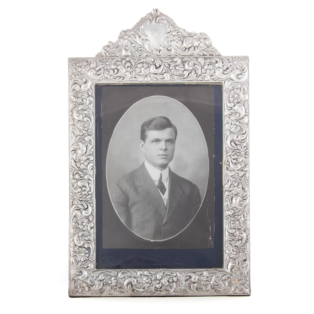 Appraisal: Art Nouveau style sterling silver picture frame x