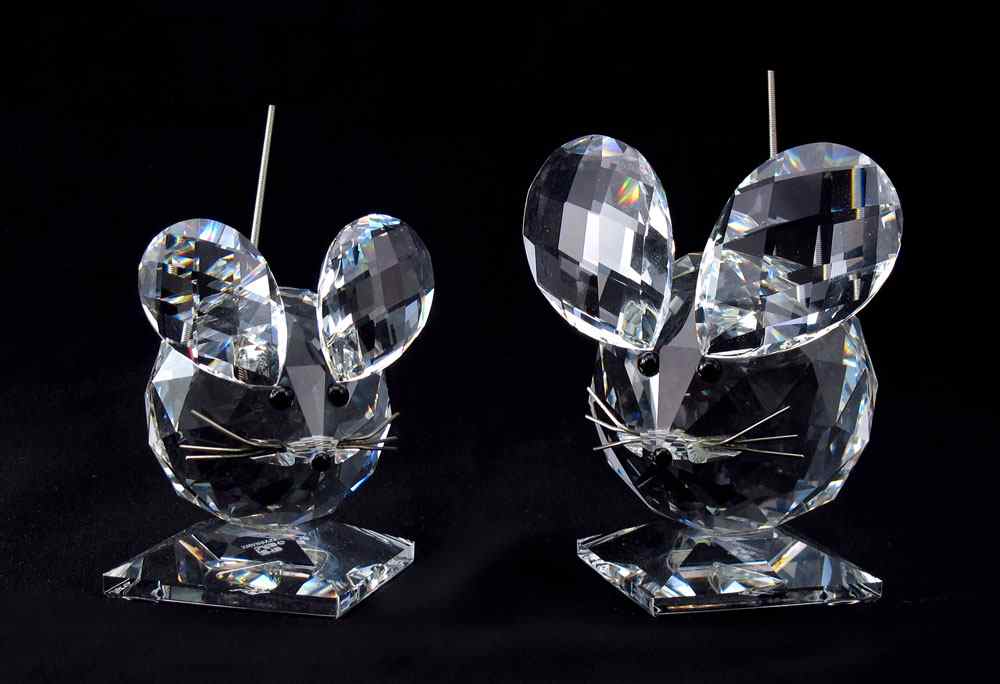 Appraisal: SWAROVSKI CRYSTAL FIGURINES Max Schreck mice to include KING MOUSE