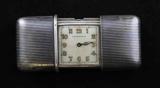 Appraisal: A th century standard silver and niello Movado for Tiffany