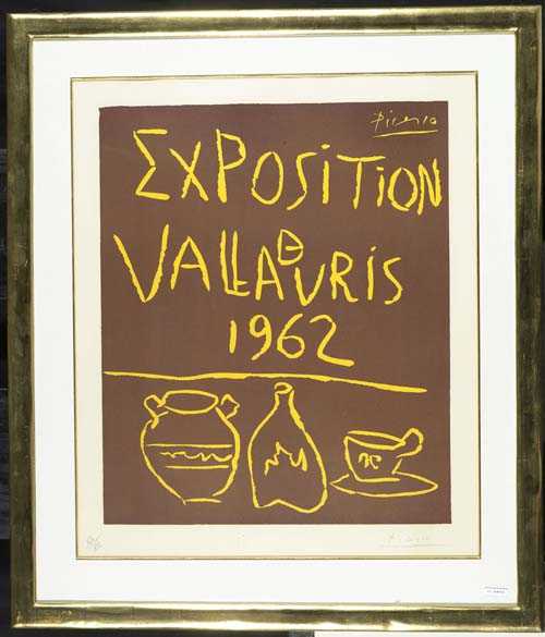 Appraisal: PICASSO PABLO Affiche Exposition Vallauris poster for the Vallauris exhibition