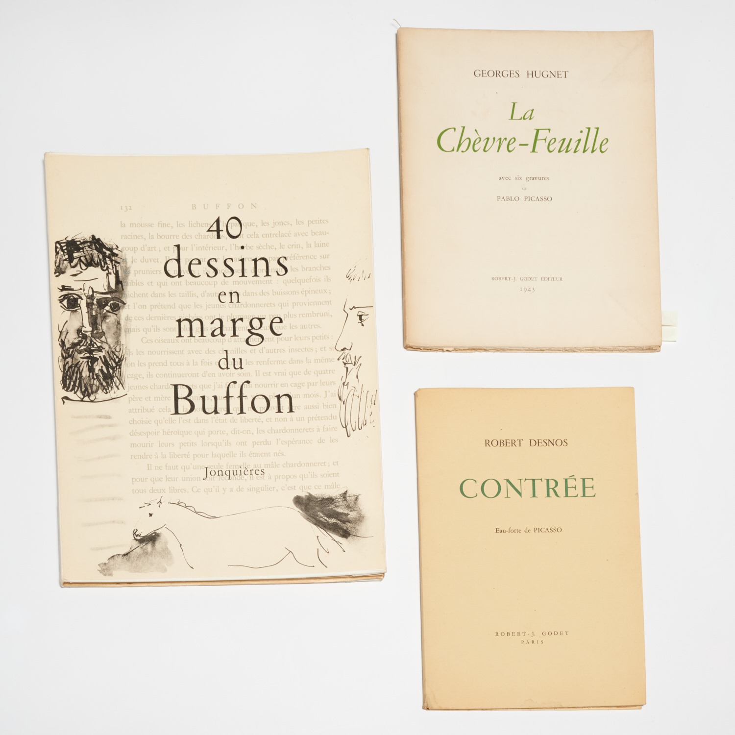 Appraisal: PABLO PICASSO ILLUSTRATED VOLUMES Softcovers including dessins en marge du