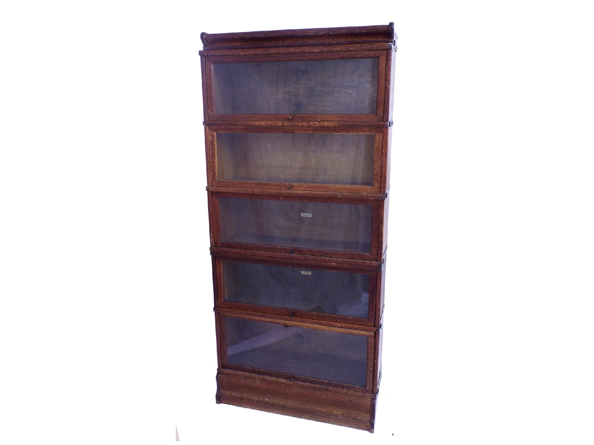 Appraisal: Globe Wernicke oak five section bookcase high x wide