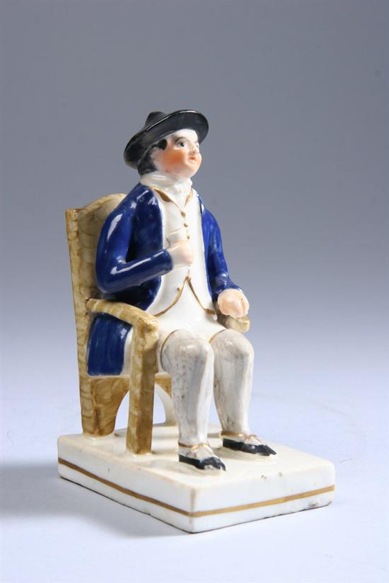 Appraisal: STAFFORDSHIRE PORCELAIN FIGURE OF TAM O'SHANTER Circa Underside with fired