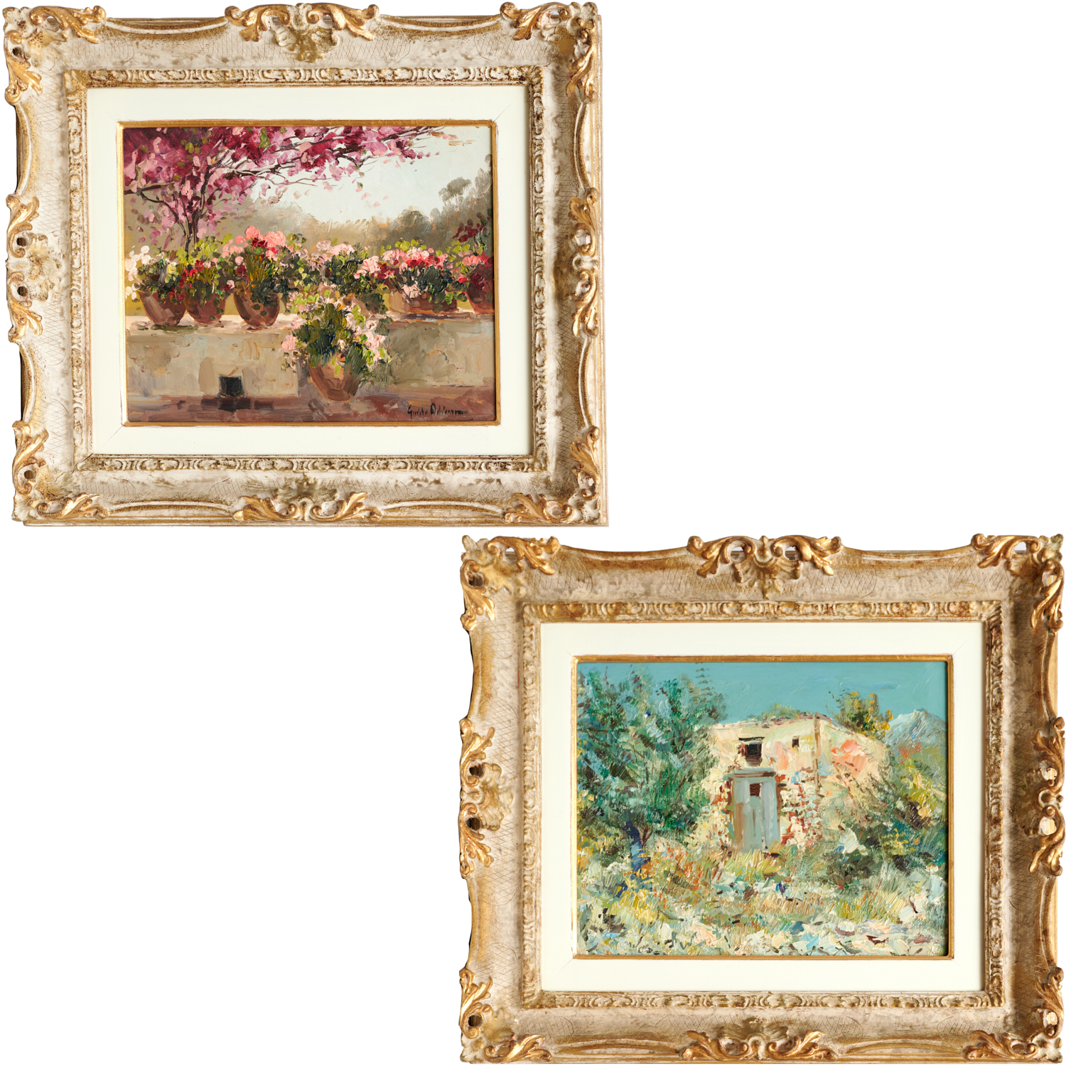 Appraisal: GUIDO ODIERNA PAIR IMPRESSIONIST PAINTINGS Guido Odierna Italian - Mediterranean