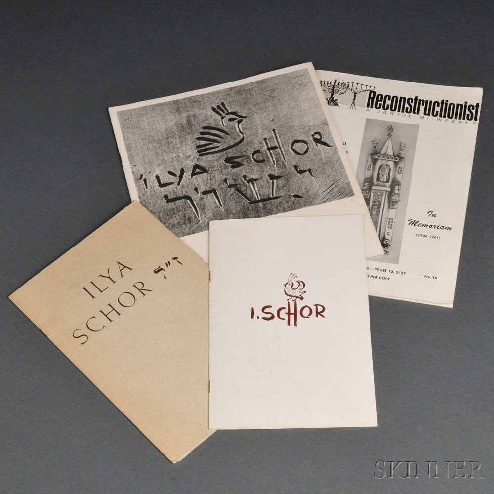 Appraisal: Four Ilya Schor Exhibit Catalogs and Periodicals The Jewish Museum