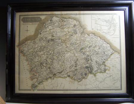 Appraisal: Haddington--Thomson John Large engraved map hand-coloured in outline inset plan