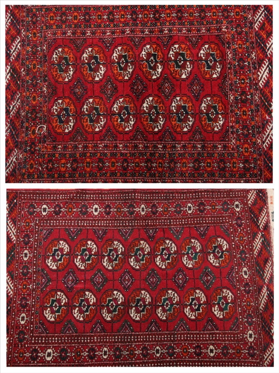 Appraisal: TWO TURKEMAN BOKHARA RUGS - Each app ft in x