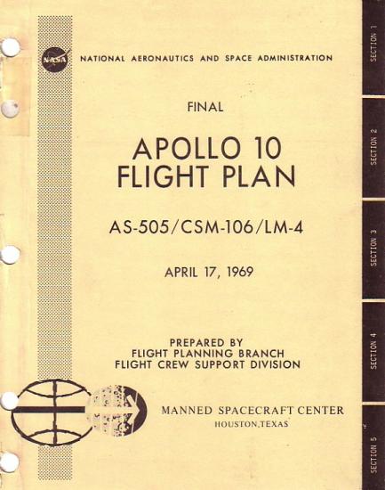 Appraisal: Apollo Final Flight Plan Divided into sections including a detailed