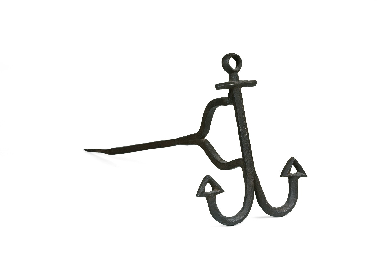 Appraisal: CAST ANCHOR CARGO BRANDING IRON The iron forged in the