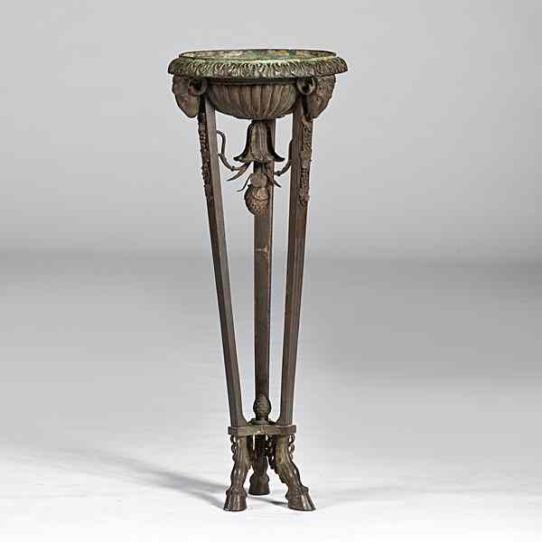 Appraisal: Robert Adam-style Bronze Fern Stand English probably th century A