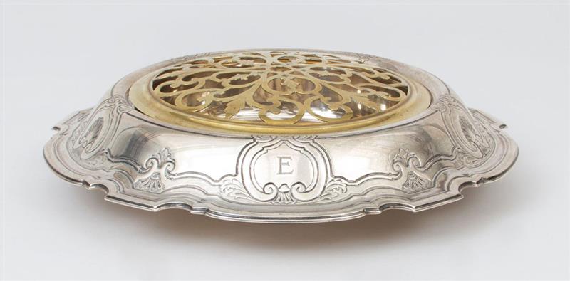 Appraisal: TIFFANY CO SILVER FLOWER BOWL Monogrammed 'E' With everted rim