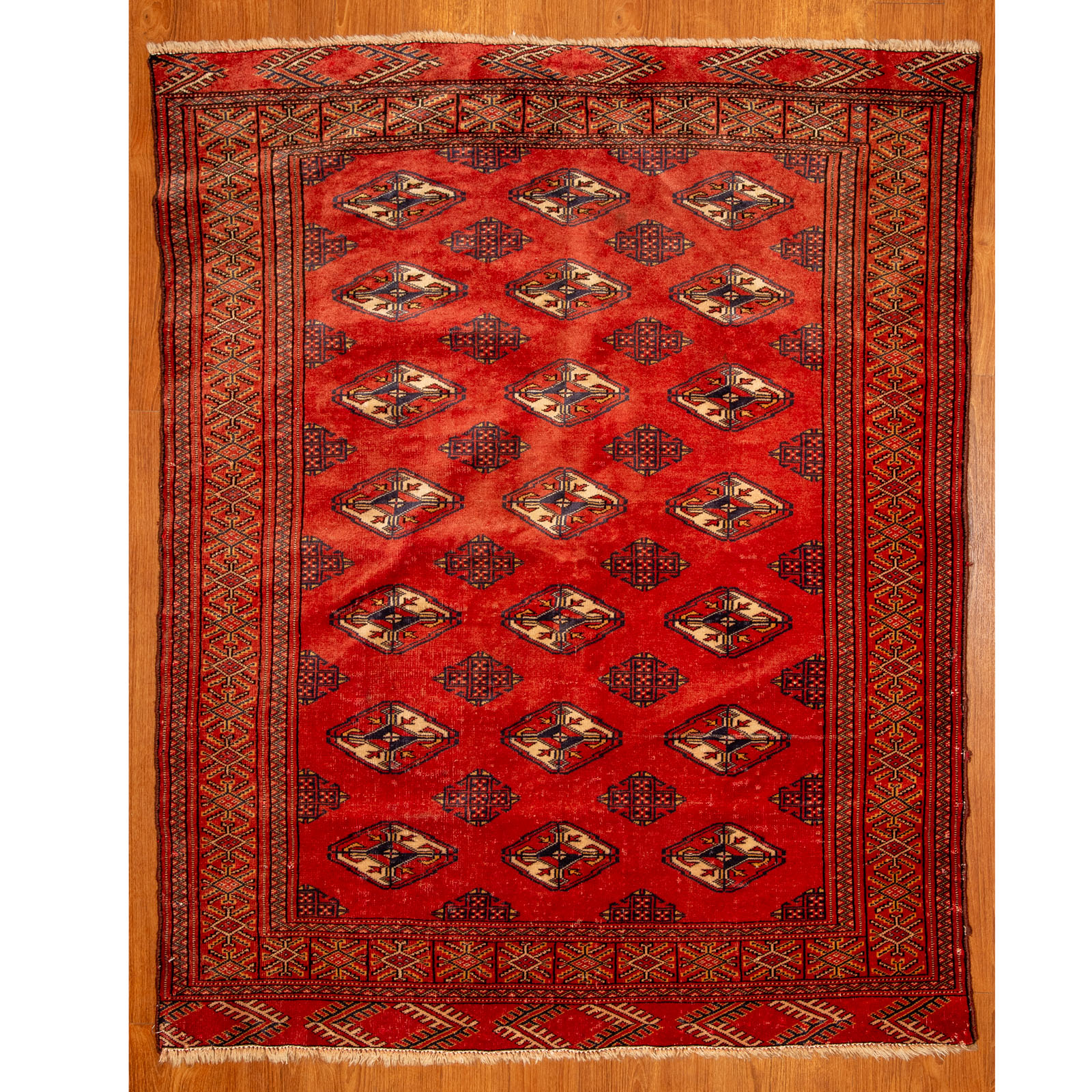 Appraisal: TURKOMAN BOKHARA RUG PAKISTAN X Third quarter- th century hand-knotted