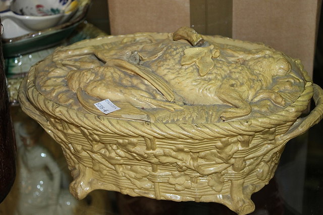 Appraisal: A MINTON POTTERY GAME PIE TUREEN and cover a George