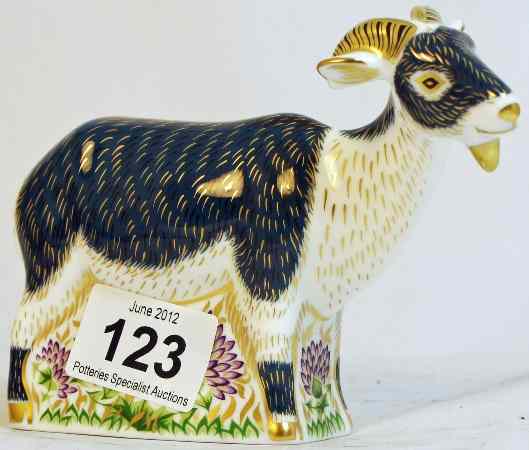 Appraisal: Royal Crown Derby Paperweight Billy Goat Boxed