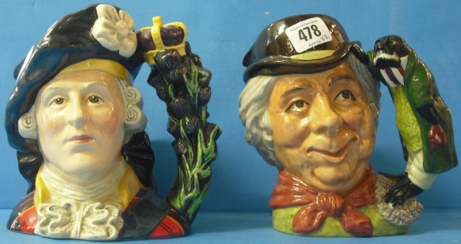 Appraisal: Large Royal Doulton character Jugs Bonnie Pince charlie D and