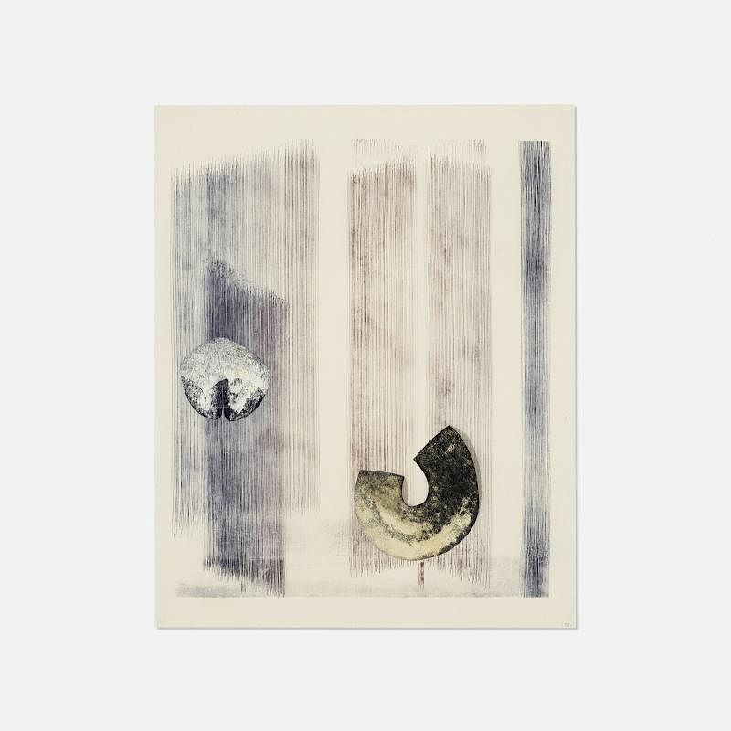 Appraisal: Harry Bertoia Untitled Monoprint Harry Bertoia Untitled Monoprint c ink