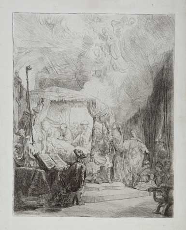 Appraisal: REMBRANDT VAN RIJN The Death of the Virgin Etching and