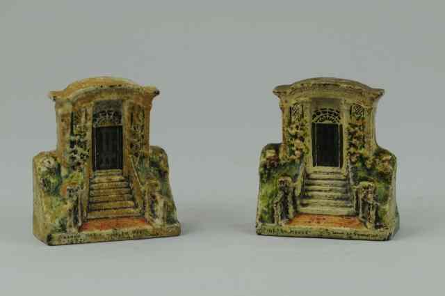 Appraisal: PAIR OF ''PINGREE HOUSE'' BOOKENDS ''Sarah W Symonds Salem Mass