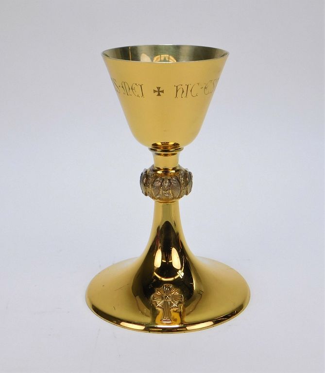 Appraisal: International Sterling Silver Chalice Europe th Century Cup decorated with