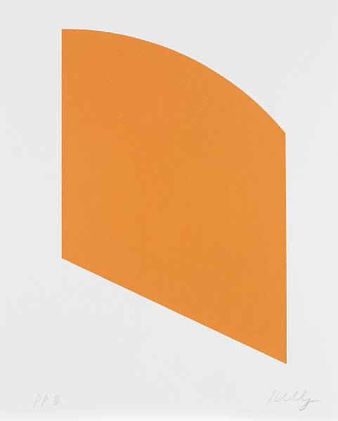 Appraisal: Ellsworth Kelly American born Orange G Lithograph printed in orange