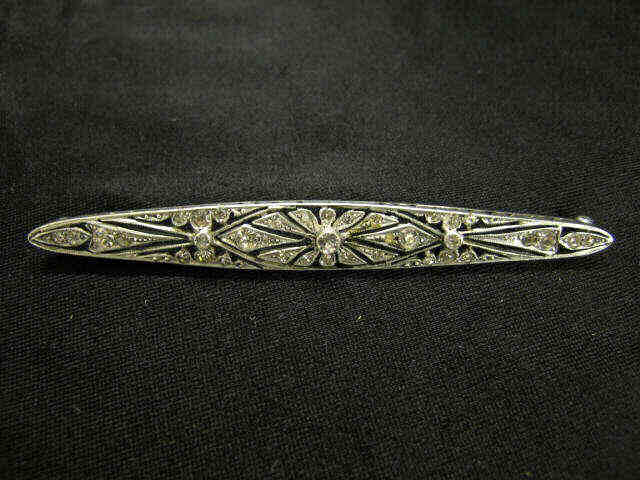 Appraisal: Sterling Silver Art Deco Bar Pin