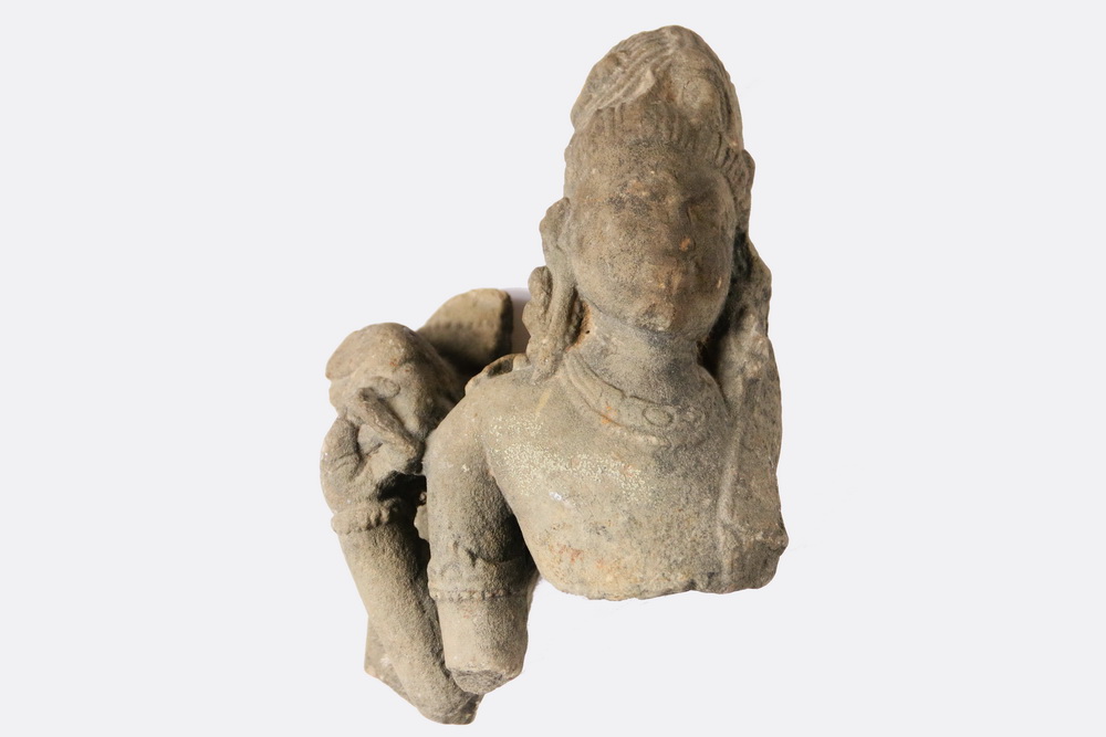 Appraisal: FRAGMENT OF GANDHARA BUDDHA Bodhisattva Maitreya Pakistan nd- rd c