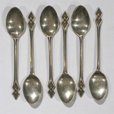 Appraisal: An Art Deco set of T B Chatterley Son silver