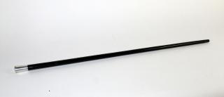 Appraisal: Antique English ebony sterling cane Antique English ebony sterling handle