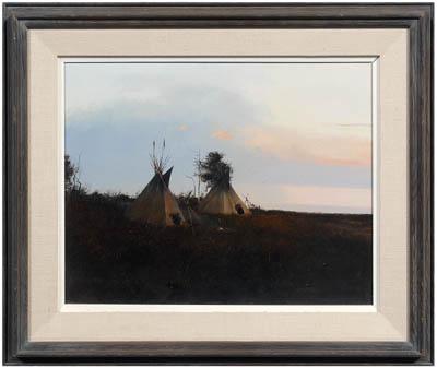 Appraisal: Michael Coleman western painting Provo Utah born quot Indian Camp