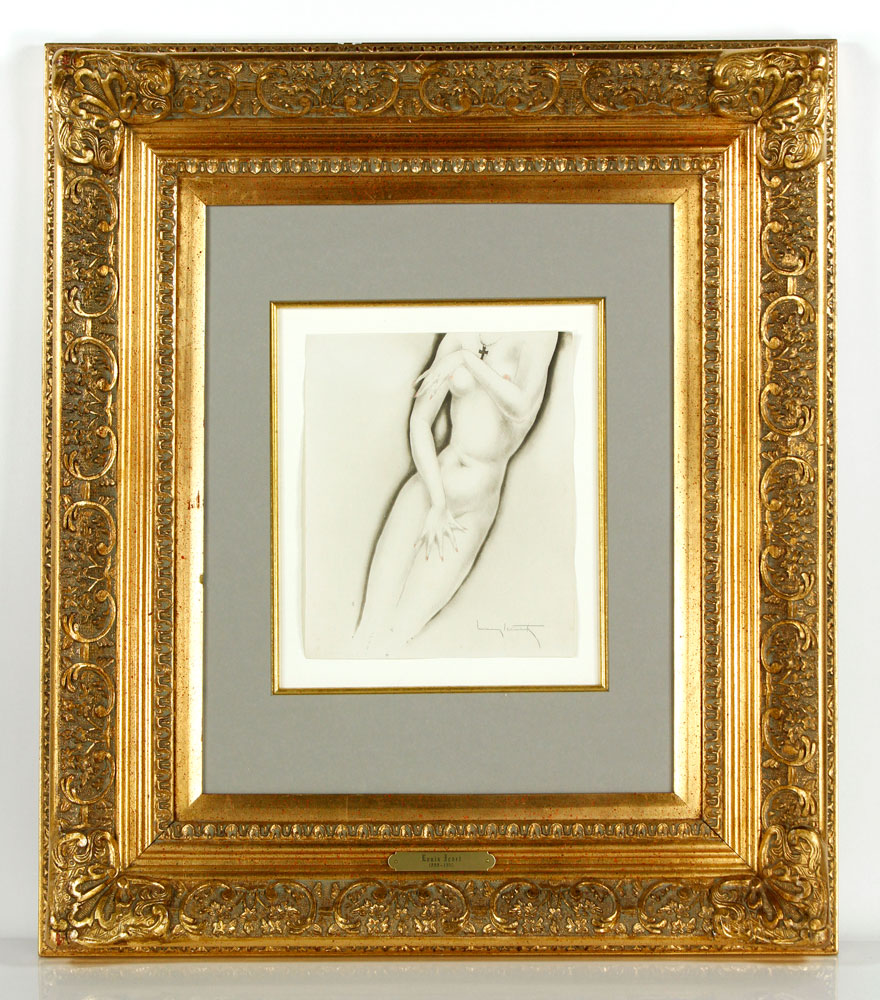 Appraisal: - Icart Virgin Breasts Etching Louis Icart French - Virgin