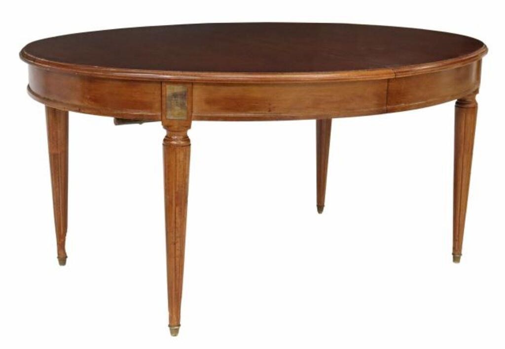 Appraisal: French Louis XVI style extension table th c having birdseye