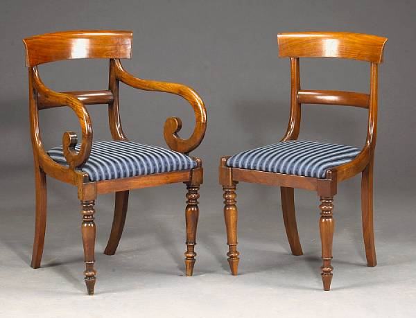 Appraisal: An assembled set of twelve George IV mahogany dining chairs