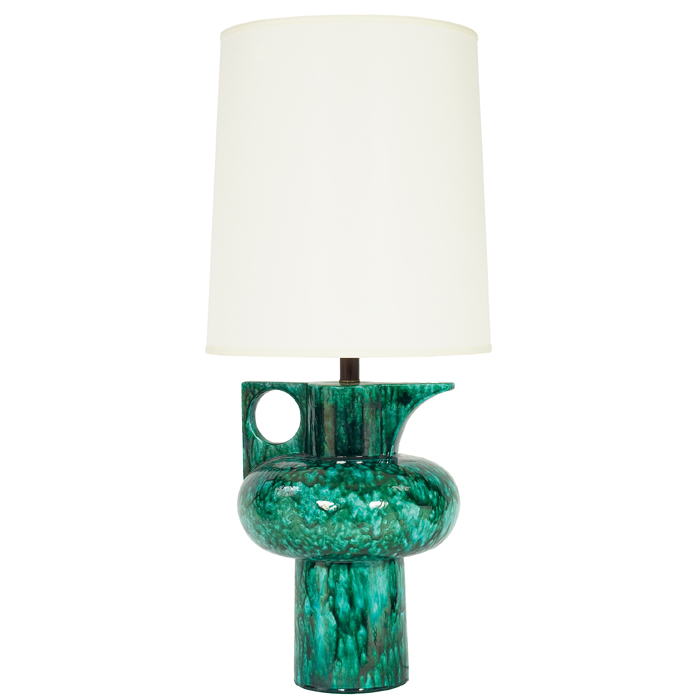 Appraisal: Sergio Asti table lamp by Cedit Ceramiche Italy ceramic vessel