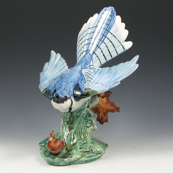 Appraisal: Stangl Flying Blue Jay w Leaf - Mint Stangl Flying