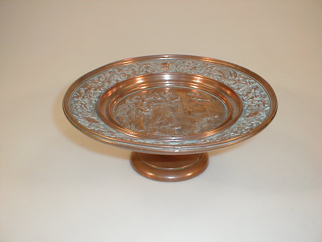 Appraisal: An Art Union of London tazza embossed copper with a