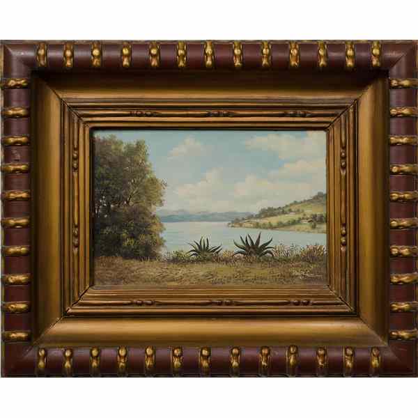 Appraisal: Mexican Landscape by Pedro Ruiz Carreon Oil on masonite signed