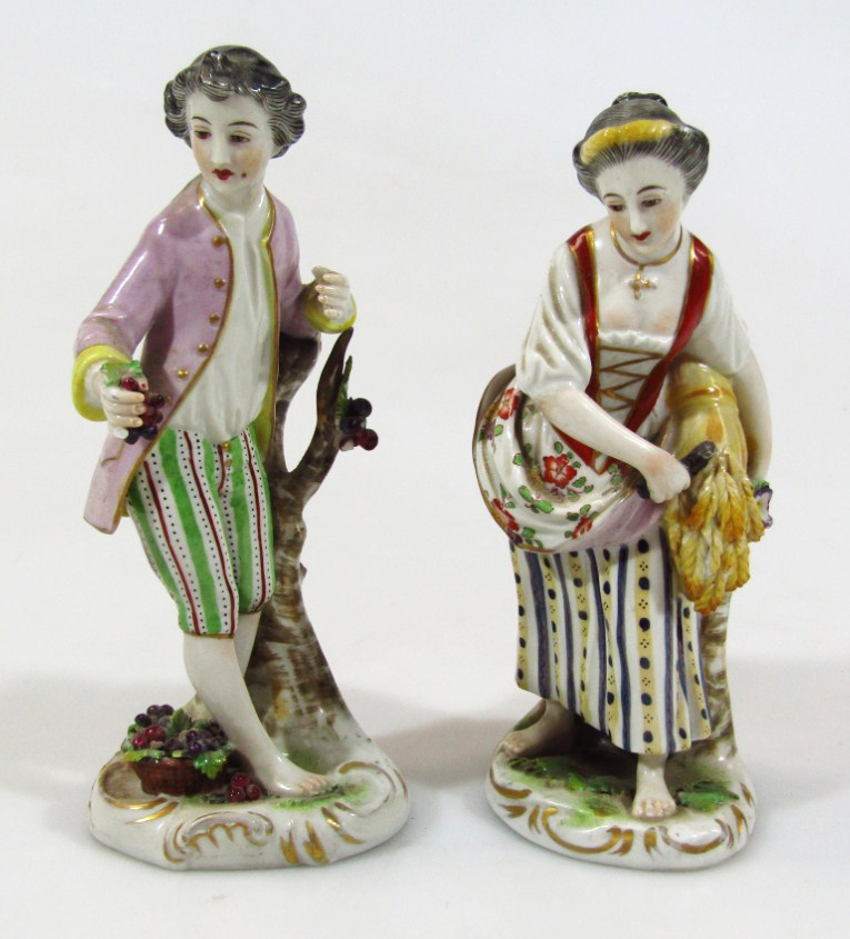 Appraisal: A pair of thC German porcelain figures formed as a